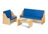 Young Time Living Room Couch with Padded Blue Seating - Ready to Assemble (Young Time YOU-7086YT) - SchoolOutlet